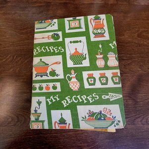 Vintage 1960's Recipe Book w/ Handwritten Recipes & Clippings